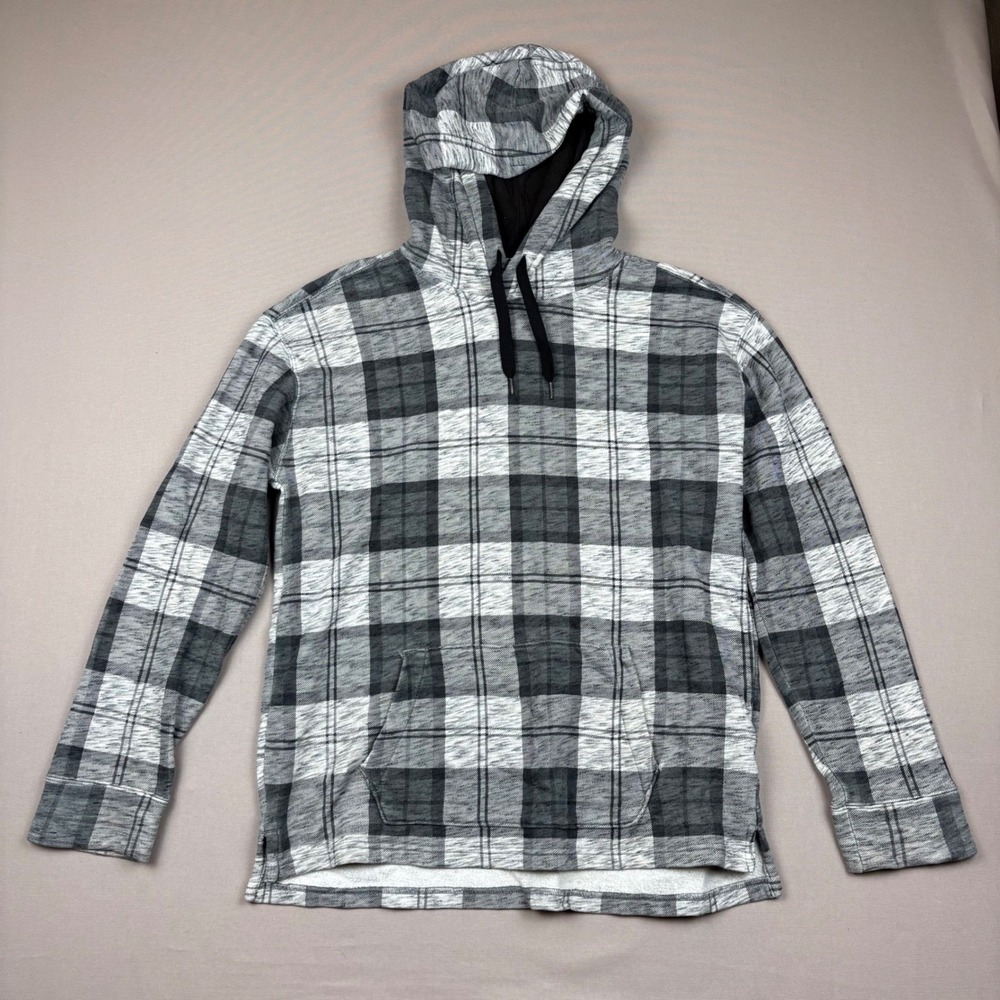 Hollister Plaid Hoodie Long Sleeve Pocket Hooded Sweatshirt Mens Size M